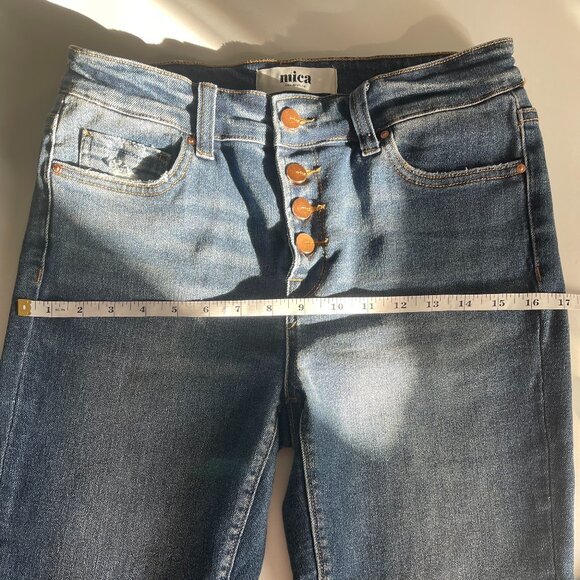 Mica womens jeans., Size 28, unique gold colored hardware - Picture 5 of 10